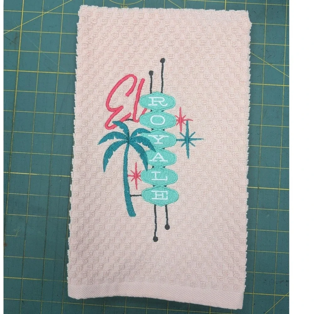El Royal Hotel Mid-Century Modern 1950's Kitchen Bath Bar Tea Hand Towel
